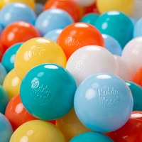 150-9000 Bällebad Bälle 55mm mix türkis blau gelb gemischt Farben Baby Kind Ball 