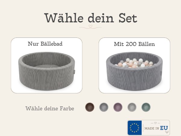 Wählen Sie Ihr Set – mit oder ohne Bälle