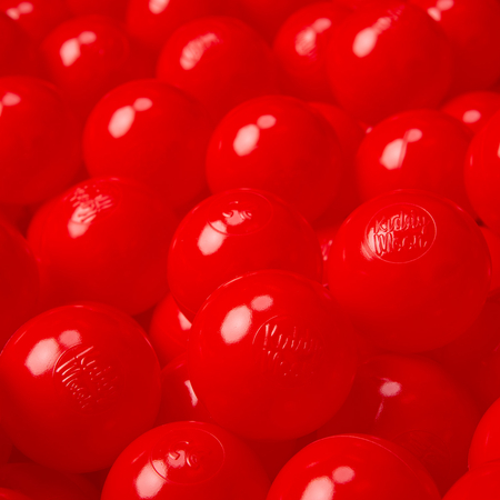 KiddyMoon Kinder Bälle für Bällebad Baby Plastikbälle Spielbälle 6cm Made in EU, Rot