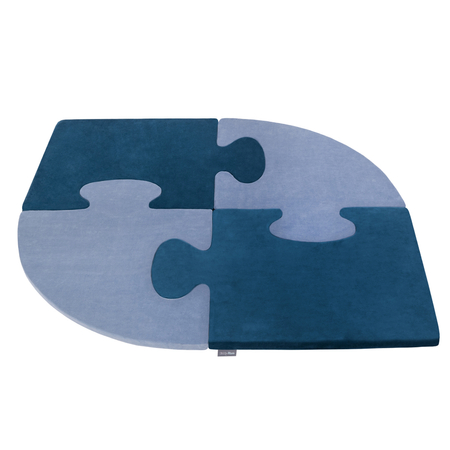 KiddyMoon Puzzles aus Schaumstoff Puzzlespiel Set Spielmatte für Kinder, Waldgrün/Eisblau
