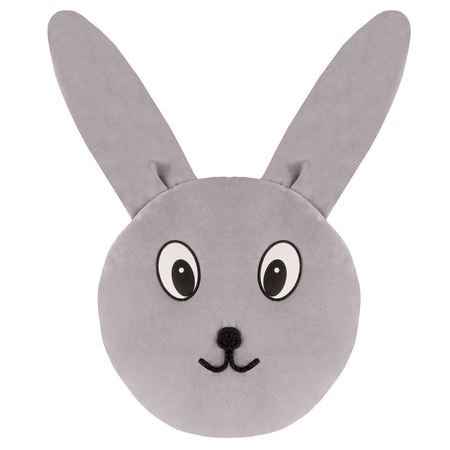 KiddyMoon Tierisches Soft-Kissen, Grau