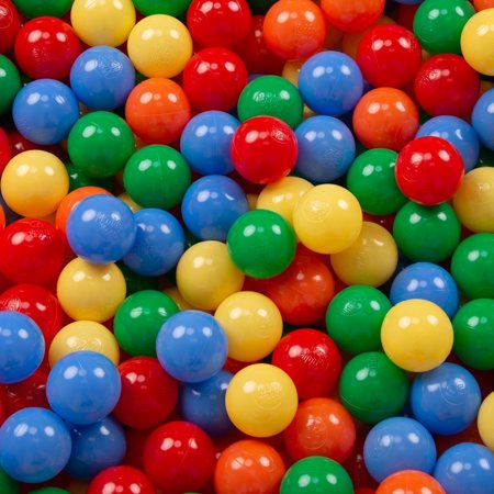 Baby Spielzelt mit Plastikbällen Bällebad Pop Up Zelt Kugelbad Kinder, Blau: Gelb-Grün-Blau-Rot-Orange