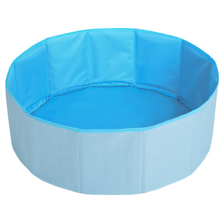 Faltbare Bällebad mit Bälle für Kinder Haustiere Spielbad, Blau: Babyblau/ Puderrosa/ Perle