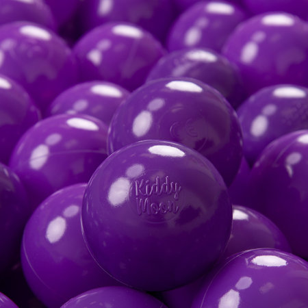 KiddyMoon Kinder Bälle für Bällebad Baby Einfarbige Plastikbälle 7cm Made in EU, Violett