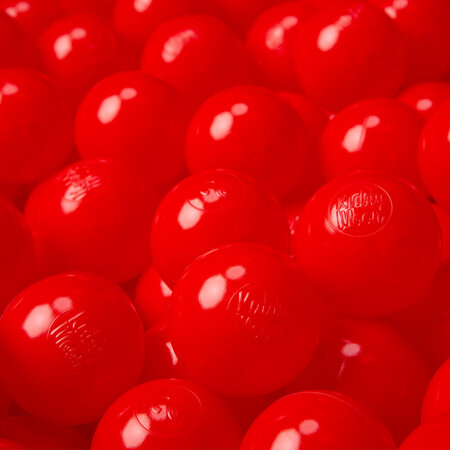 KiddyMoon Kinder Bälle für Bällebad Baby Plastikbälle Spielbälle 6cm Made in EU, Rot