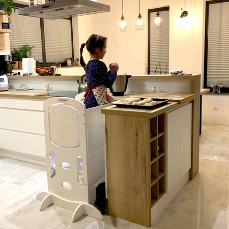 KiddyMoon Lernturm für Kinder Baby Lernstuhl Montessori Küchenhelfer ST