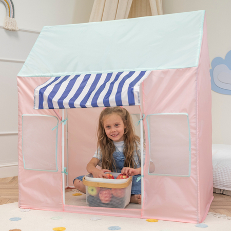 Kinderzelt Spielhaus Faltbares Eisdiele Für Kinder Spielzelt Leicht Aufzubauen Fördert Fantasie Und Kreativität Ideal Für Drinnen Und Draußen Leicht Zu Reinigen, Pink