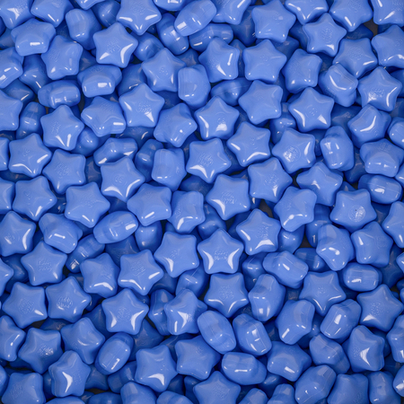 ZKG6-03-100 KiddyMoon Plastiksterne für Kinder 6 cm Sternchen Bälle Kugeln Kunststoff , Blau