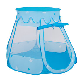 Baby Spielzelt Mit Plastikbällen Für Kinder Leicht Und Kompakt Ideal Für Drinnen Und Draußen Fördert Sensorische Integration Schneller Aufbau, Blau: Perle-Grau-Transparent-Babyblau-Mint