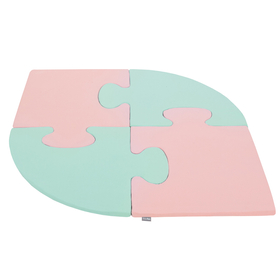 KM-PZLV-KW5 KiddyMoon Puzzles aus Schaumstoff Puzzlespiel Set Spielmatte für Kinder, Rosa/ Minze