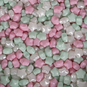 KiddyMoon Bällebad mit Bälle RundPink: Puderrosa-Perle-Mint