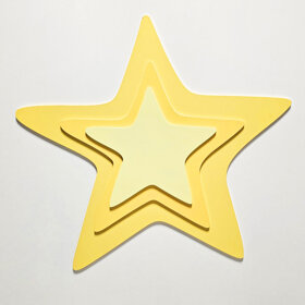 KiddyMoon Kinderzimmer Wanddeko aus Holz, Sterne: Gelb