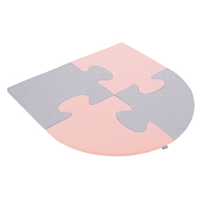 KiddyMoon Puzzles aus Schaumstoff Puzzlespiel Set Spielmatte für Kinder, Rosa/Minze