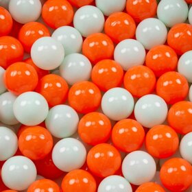KiddyMoon Rund Bällebad Bällepool 7Cm Ballgruben Mit Bunten Bällen Für Babys Spielbad Kleinkinder, Hergestellt in der EU, Füchse-Grün: Orange/ Mint
