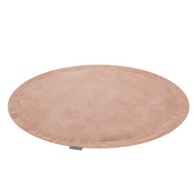 MW-105V-51 KiddyMoon Matte und Sack für Balle und Spielzeuge 2in1 mit Kordelzug, Wüstenrosa:  Pastellbeige/ Grau/ Weiß