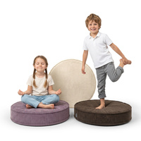 KiddyMoon 3-Teilige Schaumstoff Elements für Kinder Kinderzimmer-Accessoire, beige/braun/violett, Lx3