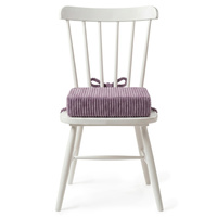 KiddyMoon Sitzerhöhung Für Kinder, Sitzkissen Für Kinderstuhl Mit 10 Cm Höhe, Waschbarem Bezug Und Bindebändern, violett, 33x33x10