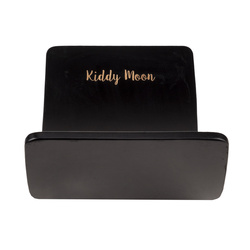 KiddyMoon Balance Board aus Holz für Kinder, Babys Montessori Spielzeug, Gleichgewicht, Balancieren Babys Holzspielzeug, Balancebrett Wackelbrett Gleichgewicht, Schwarz, 83x29,5x1,4 cm