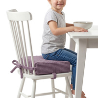 KiddyMoon Sitzerhöhung Stuhl Kind, Sitzkissen Kinderstuhl Mit Abnehmbarem Waschbarem Bezug, Sitzpolster Mit Bindebändern, violett, 33x33x10