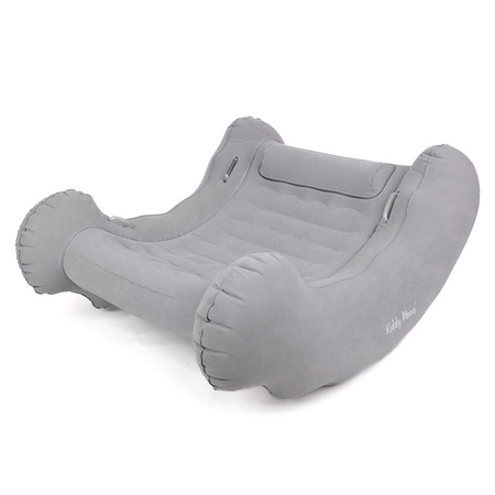 KiddyMoon Sensorischer Stuhl Rocker Für Kinder Sensorische Wippe Mit Pumpe, Grau, L