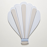 KiddyMoon Wanddekor 3D Wandskulpturen Kinderzimmer Akccessoire Für Kinder Wanddeko, Ballon: Blau/Grau, UNI