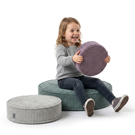 KiddyMoon 3-Teilige Schaumstoff Elements für Kinder Kinderzimmer-Accessoire, fioletowy-jasnoszary-zielony