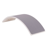 KiddyMoon Balance Board aus Holz für Kinder, Babys Montessori Spielzeug, Gleichgewicht, Balancieren Babys Holzspielzeug, Balancebrett Wackelbrett Gleichgewicht, Weiß, 83x29,5x1,7 cm/Filz