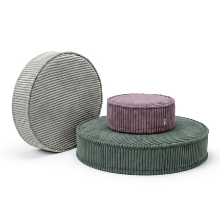 KiddyMoon 3-Teilige Schaumstoff Elements für Kinder Kinderzimmer-Accessoire, fioletowy-jasnoszary-zielony