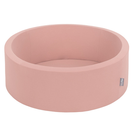KiddyMoon Bällebad Bällepool mit bunten Bällen 7Cm  für Babys Kinder Rund, Zimtfarben: Pastellbeige/ Pastellgelb/ Weiß/ Minze/ Puderrosa