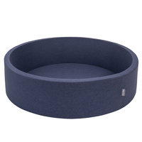 KiddyMoon Rund Bällebad Bällepool ∅ 7Cm Ballgruben Bunten Bällen Für Babys Spielbad Kleinkinder, Hergestellt in der EU, dunkelblau:babyblau/blau/perle, 120x30cm/1000 Bälle
