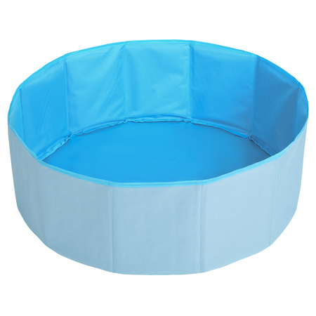 Faltbare Bällebad mit Bälle für Kinder Spielbad, blau:gelb/grün/blau/rot/orange, 100 Bälle