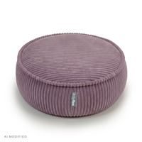 KiddyMoon Kinderpouf aus Schaumstoff mit abnehmbarem Bezug, violett, L