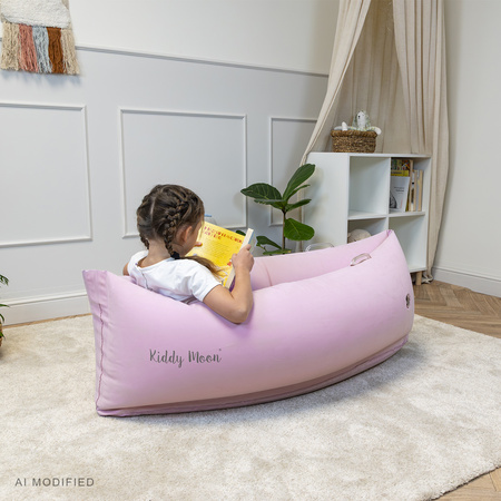 KiddyMoon Peapod Sensorischer Stuhl für Kinder Aufblasbarer Entlastungstherapie, rosa, M