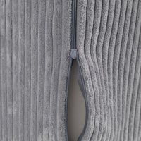 KiddyMoon Kindersessel aus Schaumstoff Sessel für Kinder Kinderzimmer Faltmatratze Relaxsessel Kuschelsessel, dunkelgrau, Kindersofa mit Kissen