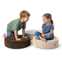 KiddyMoon 3-Teilige Schaumstoff Elements für Kinder Kinderzimmer-Accessoire, hellgrau/beige/braun, Mx3