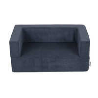 KiddyMoon Kindersofa und Bällen Für Kinder Weiches Schaumstoff-Sofa Leich Modulares Sofa Vielseitig Abnehmbarer Bezug Perfekt für Spiel Lernen und Entspannung, dunkelblau, Sofa