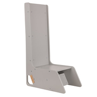 KiddyMoon Kinder Rutsche Aus Holz Stabile Kleinkinderrutsche Multifunktion Montessori, grau, Groß