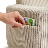 KiddyMoon Klappbarer Kindersessel aus Schaumstoff Kindersofa, beige, UNI
