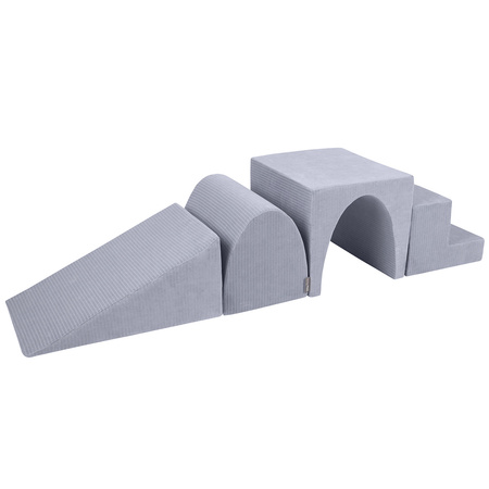 KiddyMoon Spielplatz Aus Schaumstoff Für Kinder Waschbare Bezug, Dunkelgrau, Multi-Größe