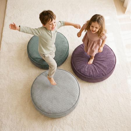 KiddyMoon 3-Teilige Schaumstoff Elements für Kinder Kinderzimmer-Accessoire, grün/hellgrau/violett, Lx3