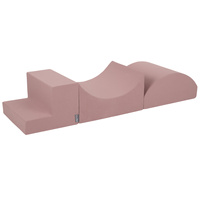 KiddyMoon Spielplatz aus Schaumstoff 3-teiliges Set Hindernisläufen, erikafarben, Multi-Größe