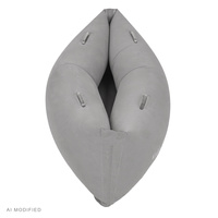 KiddyMoon Peapod Sensorischer Stuhl für Kinder Aufblasbarer Entlastungstherapie, grau, M