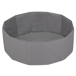 Faltbare Bällebad mit Bälle für Kinder Spielbad, grau:weiß/grau/mint, 200 Bälle