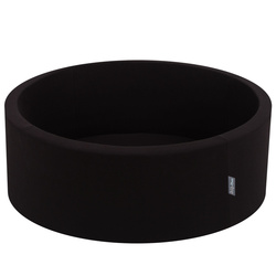 KiddyMoon Bällebad Bällepool mit bunten Bällen ∅ 7Cm  für Babys Kinder Rund, Tukan:schwarz/weiß/orange/gelb, 90x30cm/300 Bälle