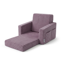 KiddyMoon Klappbarer Kindersessel aus Schaumstoff Kindersofa, violett, UNI