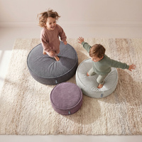 KiddyMoon 3-Teilige Schaumstoff Elements für Kinder Kinderzimmer-Accessoire, fioletowy-jasnoszary-ciemnoszary