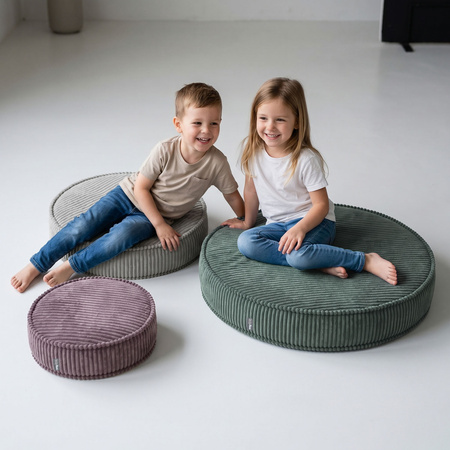 KiddyMoon 3-Teilige Schaumstoff Elements für Kinder Kinderzimmer-Accessoire, fioletowy-jasnoszary-zielony