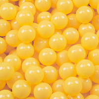 KiddyMoon Kinder Bälle für Bällebad Baby Einfarbige Plastikbälle ∅7cm Made in EU, gelb, 50 Bälle/7cm