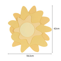 KiddyMoon Wanddekor 3D Wandskulpturen Kinderzimmer Akccessoire Für Kinder Wanddeko, Sonne: Gelb, UNI