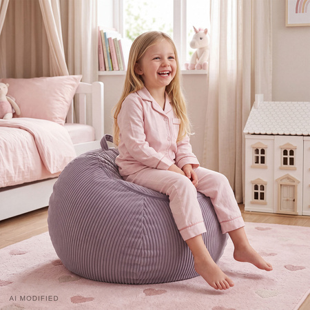 KiddyMoon Kindersitzsack Organizer Polyester mit Reißverschluss Sitzfunktio, violett, Sack